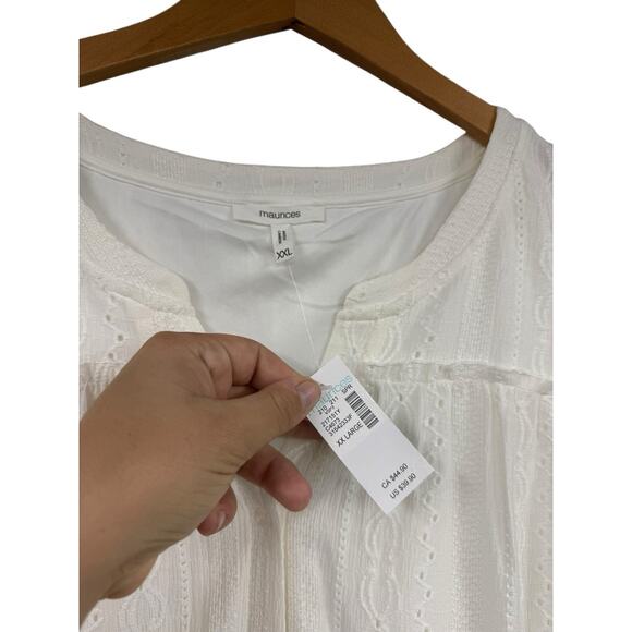 Maurice’s White Lace Modest Knee Length Swing Dress Country Boho Womens XXL New - Picture 5 of 7